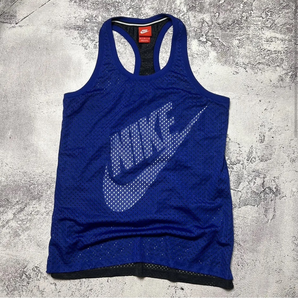 Vintage 90s Nike Big Swoosh Graphic Tank Top Shirt Rare